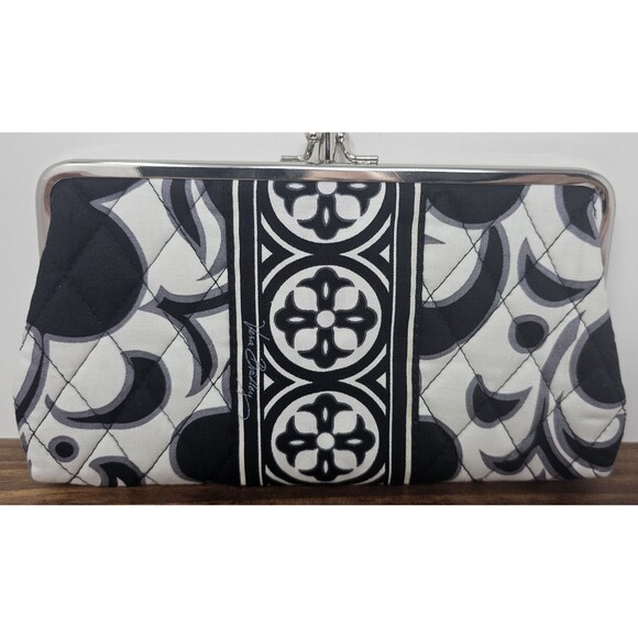 Vera Bradley Night & Day Quilted Retired Wallet Clutch Double Kisslock New 8.5x5 - Picture 2 of 11